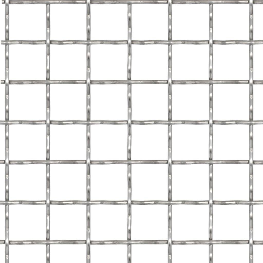 vidaXL Wellengitter Edelstahl 50×50 cm 21×21×2,5 mm