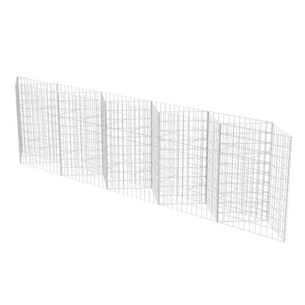 vidaXL Gabionenkorb Pflanzkasten Gemüse-Hochbeet Stahl 300×30×100 cm