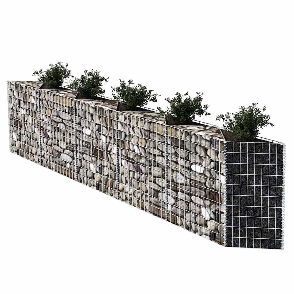 vidaXL Gabionenkorb Pflanzkasten Gemüse-Hochbeet Stahl 300×30×100 cm