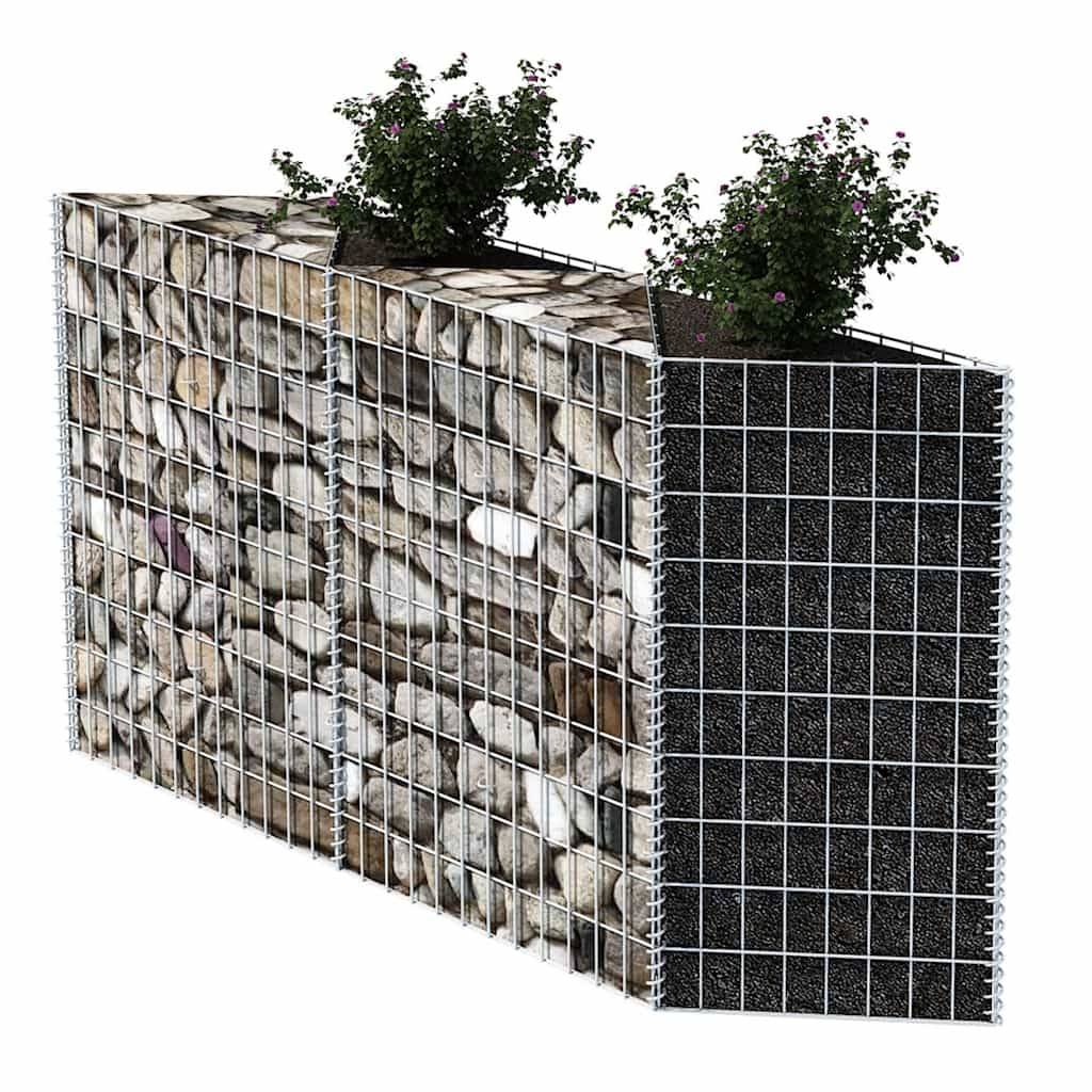 vidaXL Gabionenkorb Pflanzkasten Gemüse-Hochbeet Stahl 120×30×100 cm