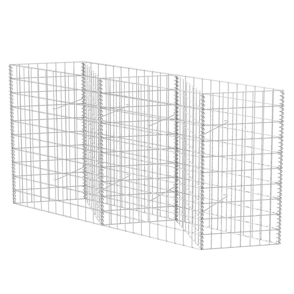 vidaXL Gabionenkorb Pflanzkasten Gemüse-Hochbeet Stahl 120×30×100 cm