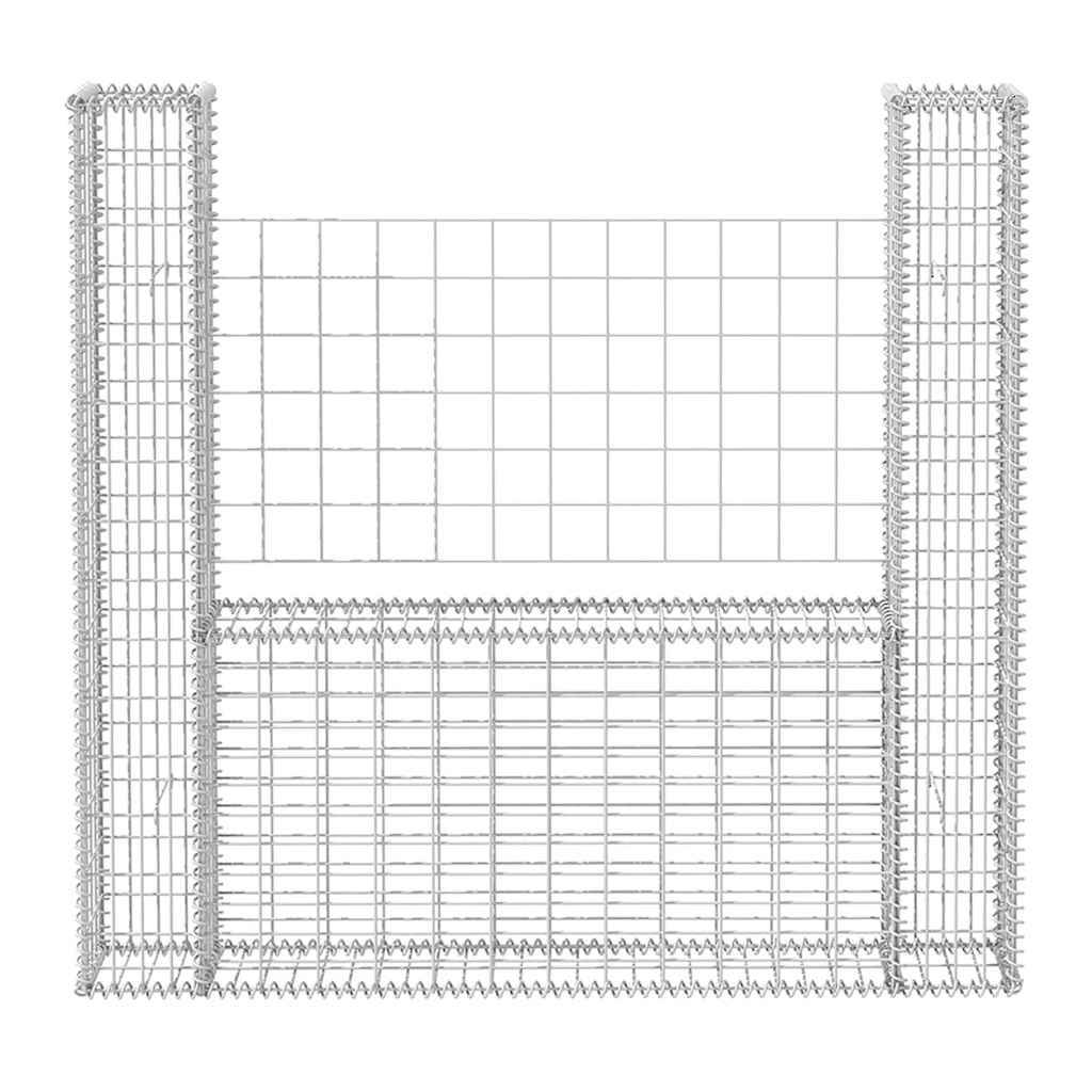 vidaXL Gabionenkorb U-Form Stahl 160×20×150 cm