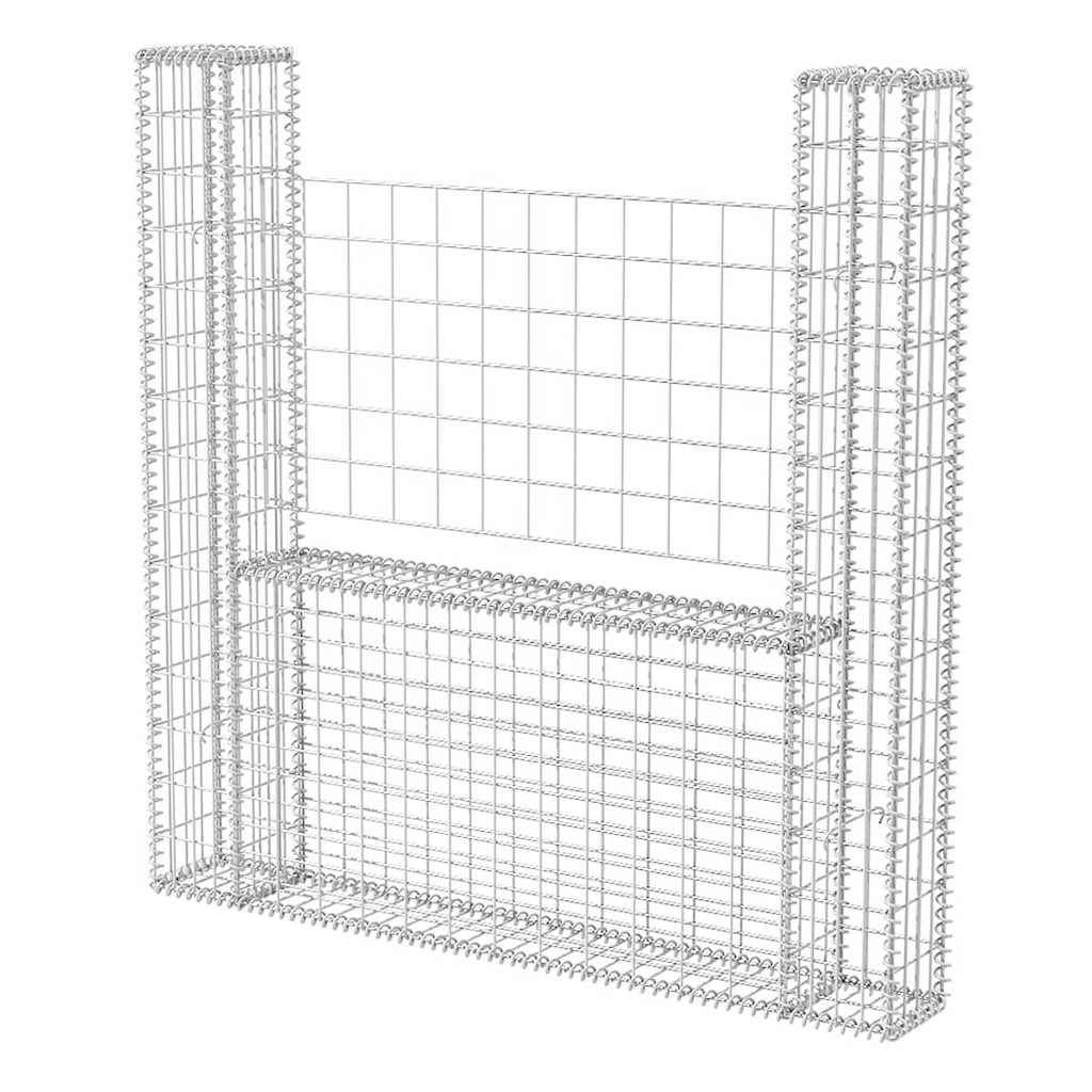 vidaXL Gabionenkorb U-Form Stahl 160×20×150 cm