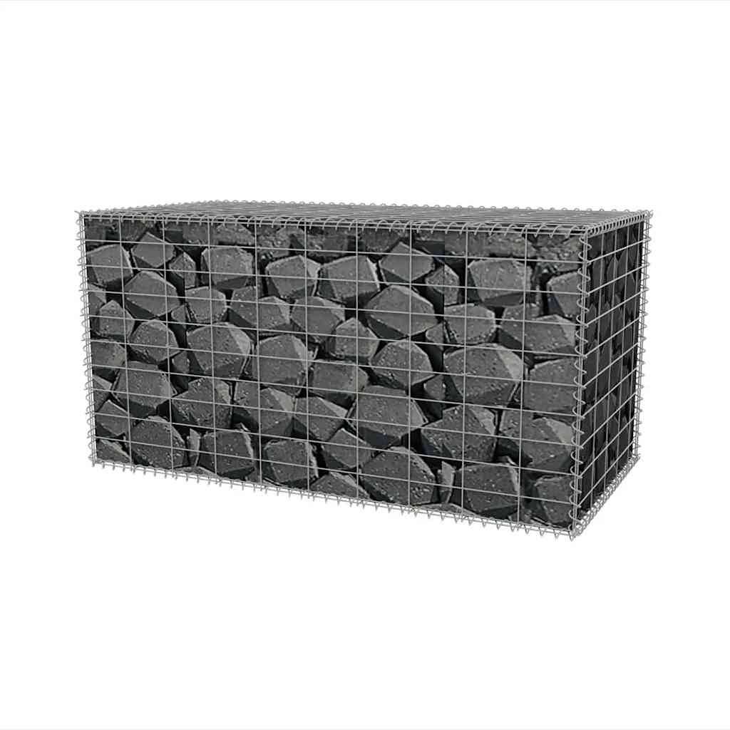 vidaXL Gabionenkorb Stahl 100×50×50 cm