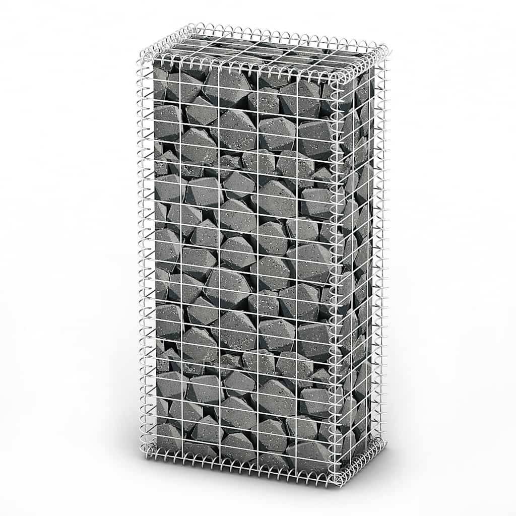 vidaXL Steinkorb Gabione mit Deckeln Verzinkter Draht 100×50×30 cm