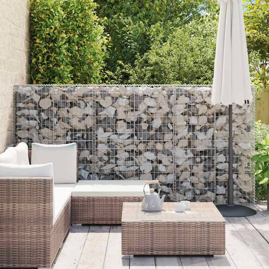 vidaXL Steinkorb Gabione mit Deckeln Verzinkter Draht 150×100×30 cm