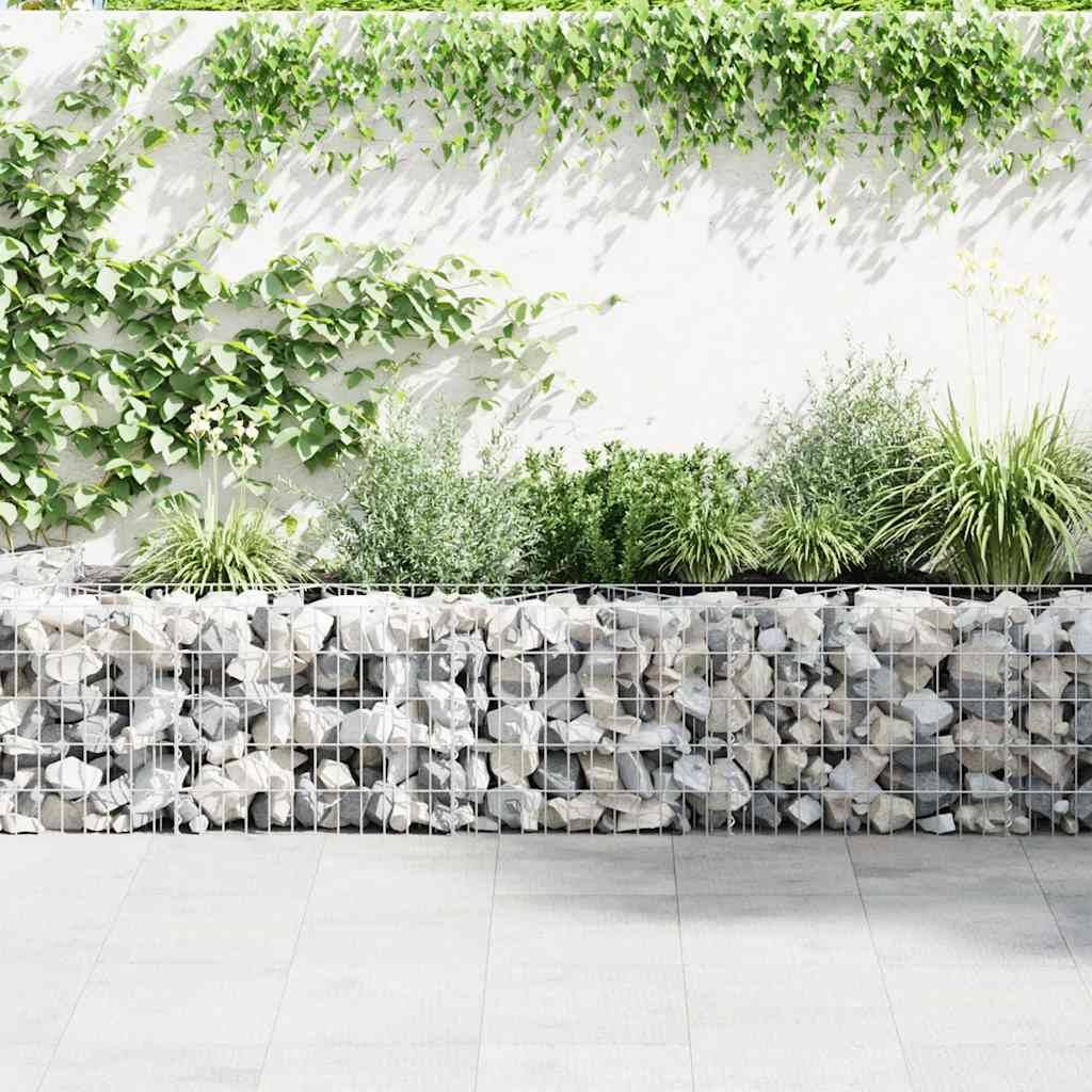 vidaXL Gabionenwand Verzinkter Stahl 450×30×50 cm