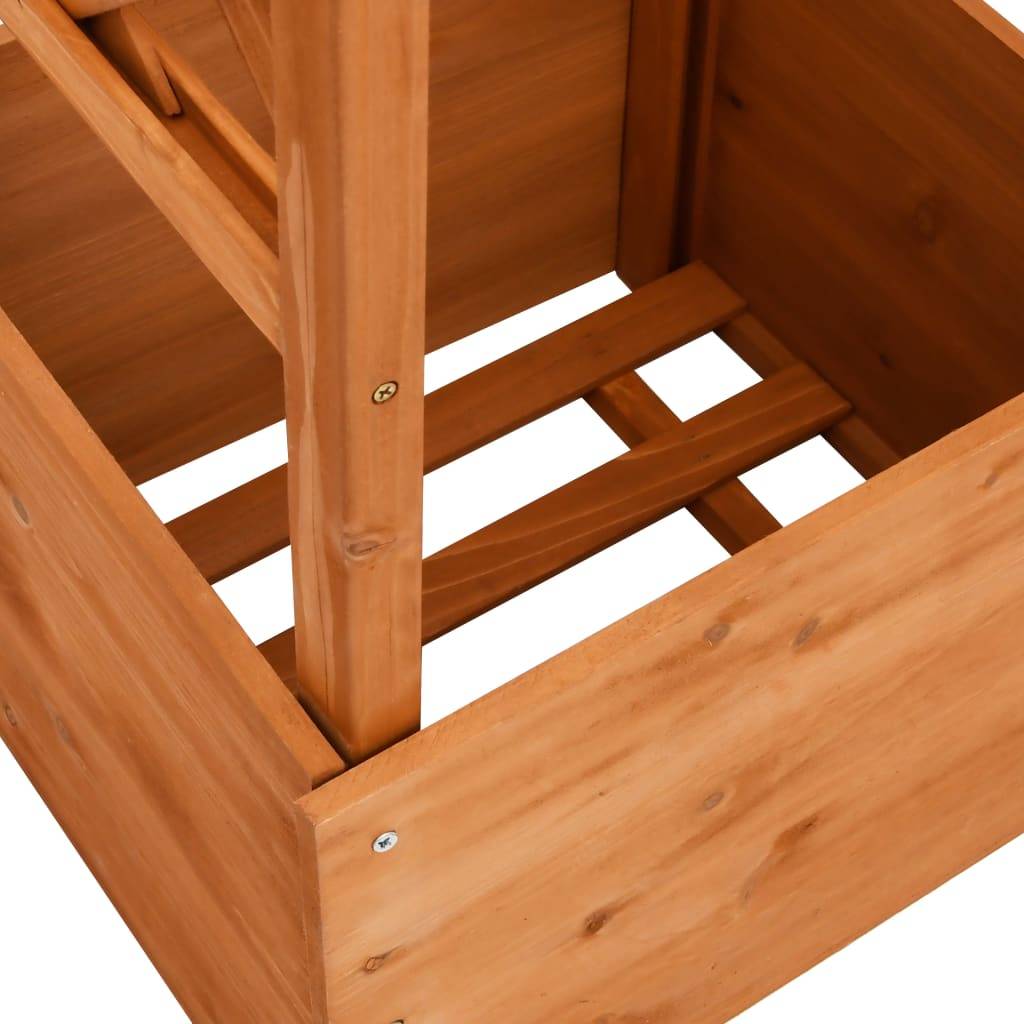 vidaXL Pflanzkasten mit Spalier 49x39x130 cm Tannenholz