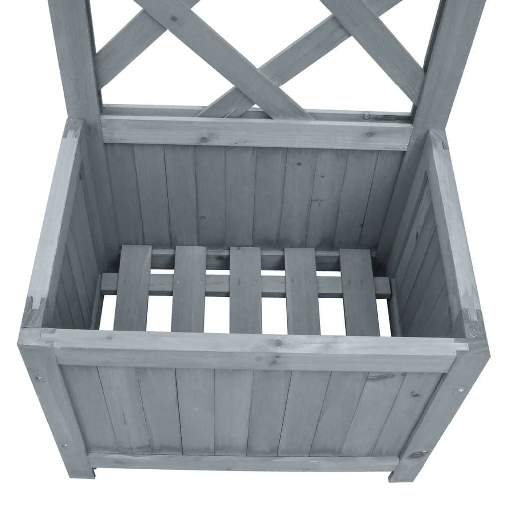 vidaXL Spalier mit Blumenkasten 40x30x135 cm Massivholz Tanne