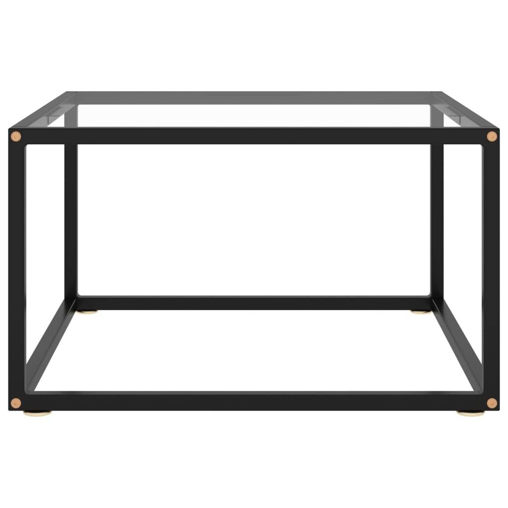 vidaXL Couchtisch Schwarz mit Hartglas 60x60x35 cm