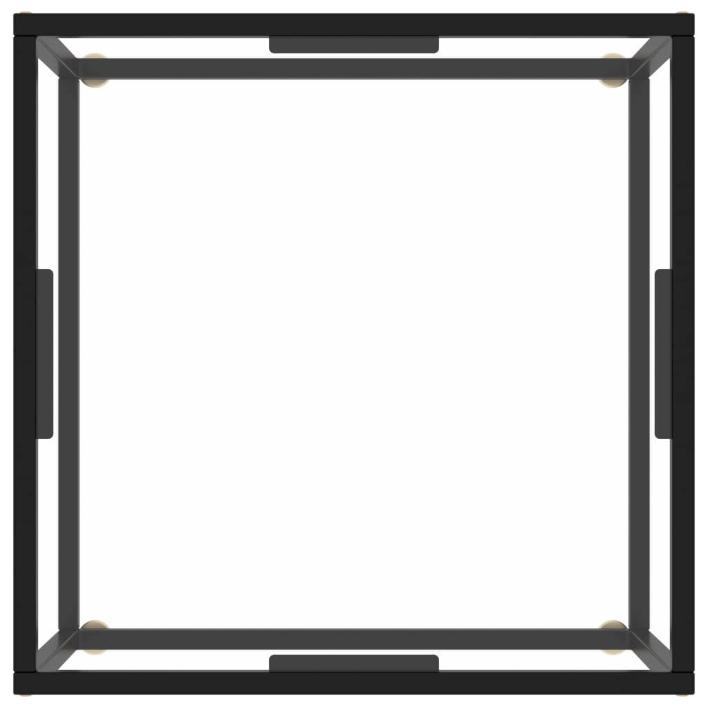 vidaXL Couchtisch Schwarz mit Hartglas 60x60x35 cm
