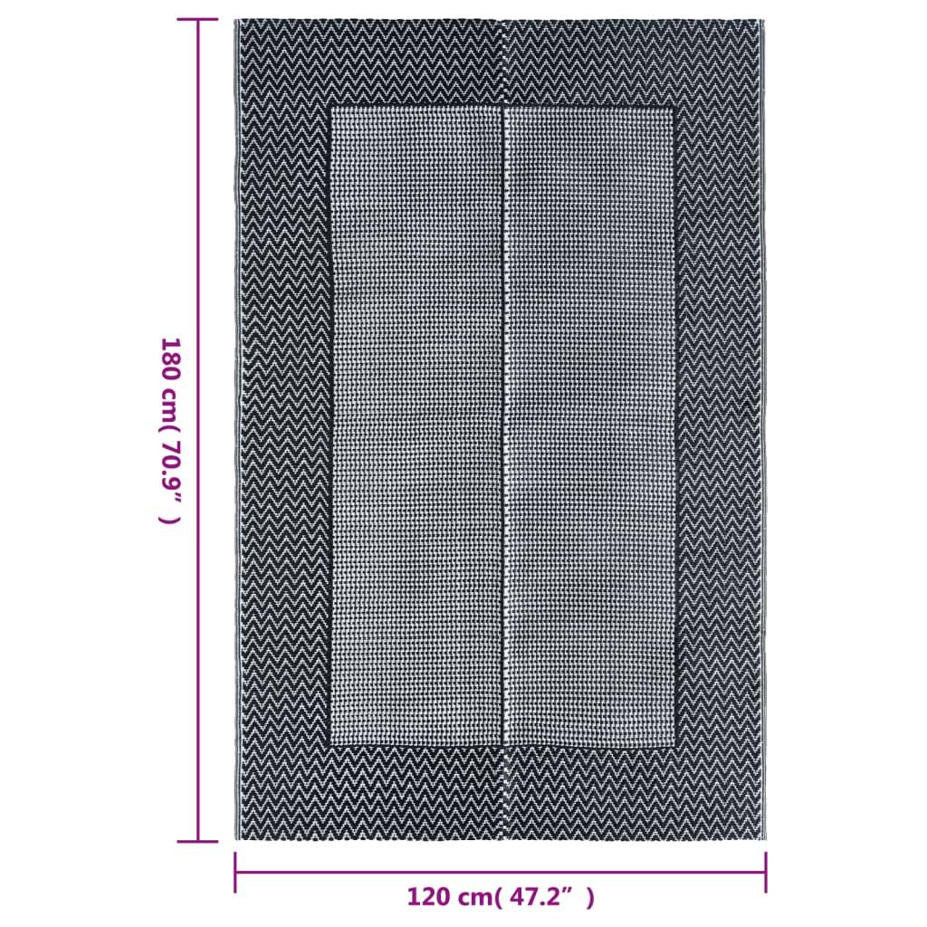 vidaXL Outdoor-Teppich ARAKIL Grau 120x180 cm PP