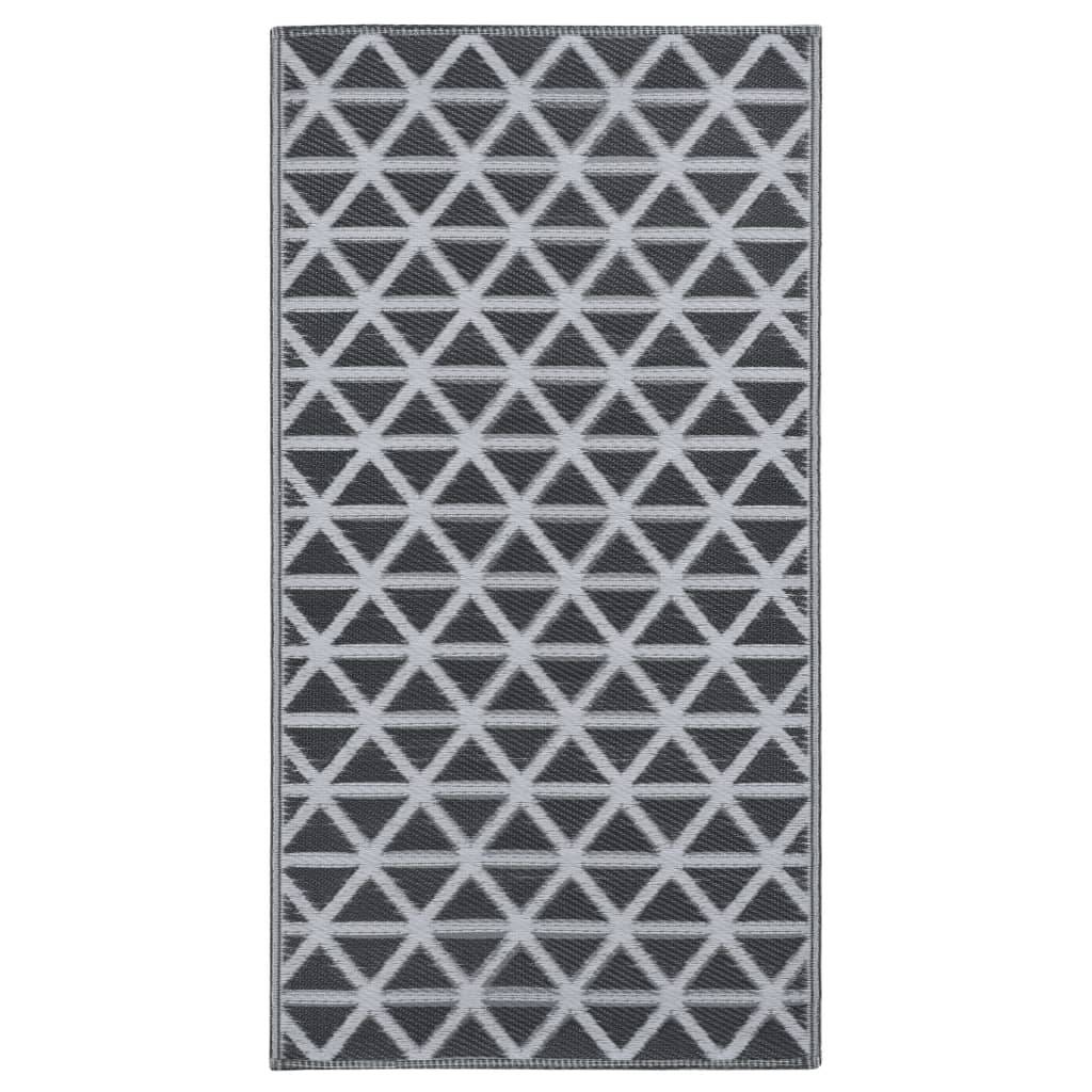 vidaXL Outdoor-Teppich ARAKIL Schwarz 160x230 cm PP