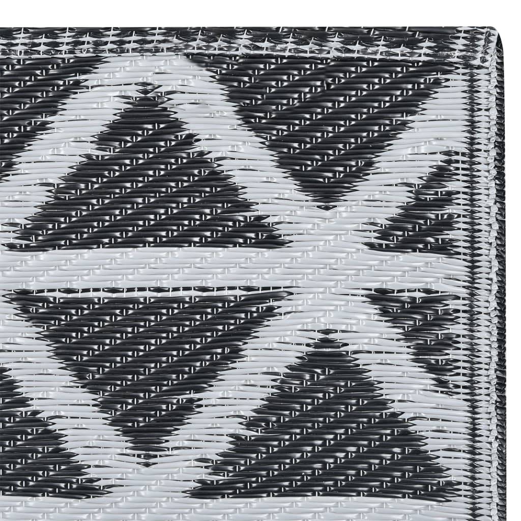 vidaXL Outdoor-Teppich ARAKIL Schwarz 160x230 cm PP