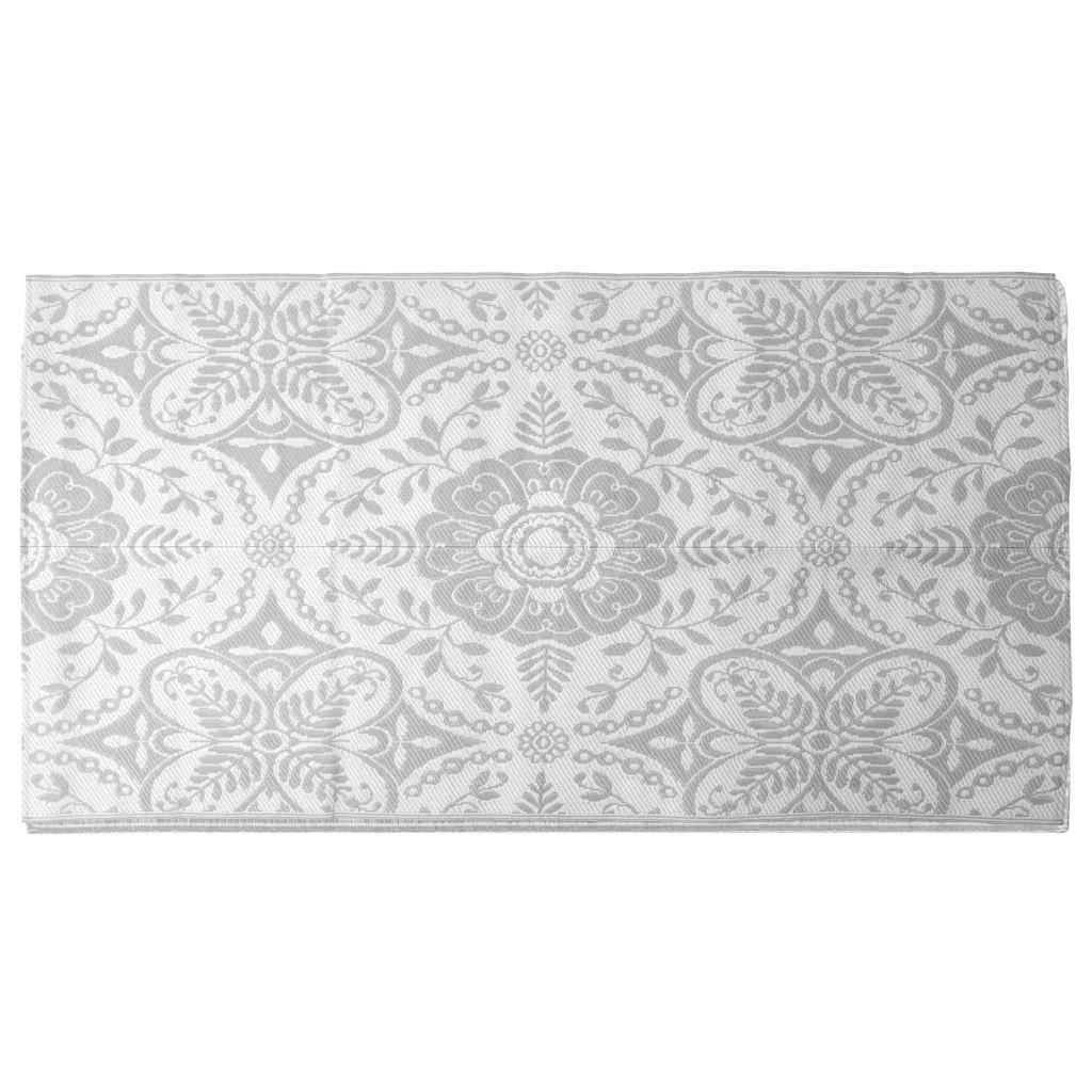 vidaXL Outdoor-Teppich ARAKIL Hellgrau 160x230 cm PP