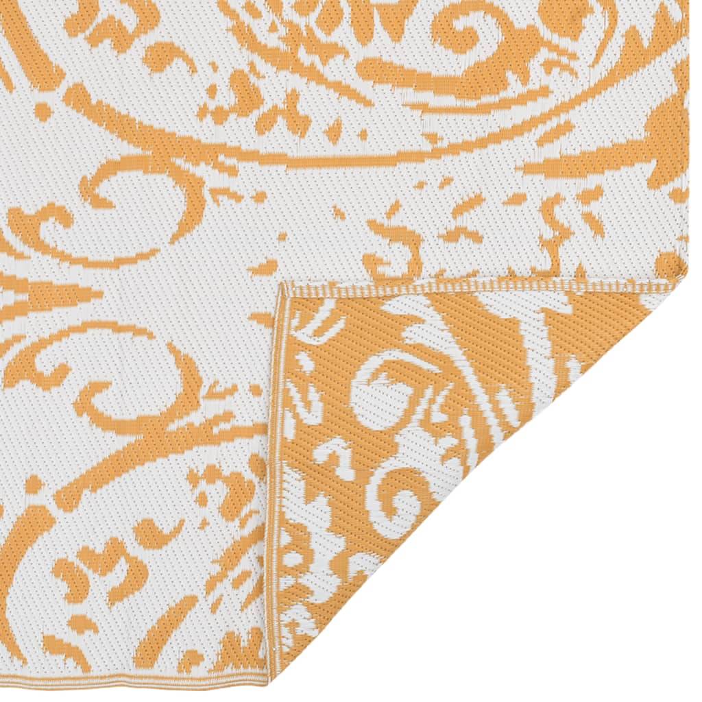 vidaXL Outdoor-Teppich ARAKIL Orange und Weiß 190x290 cm PP