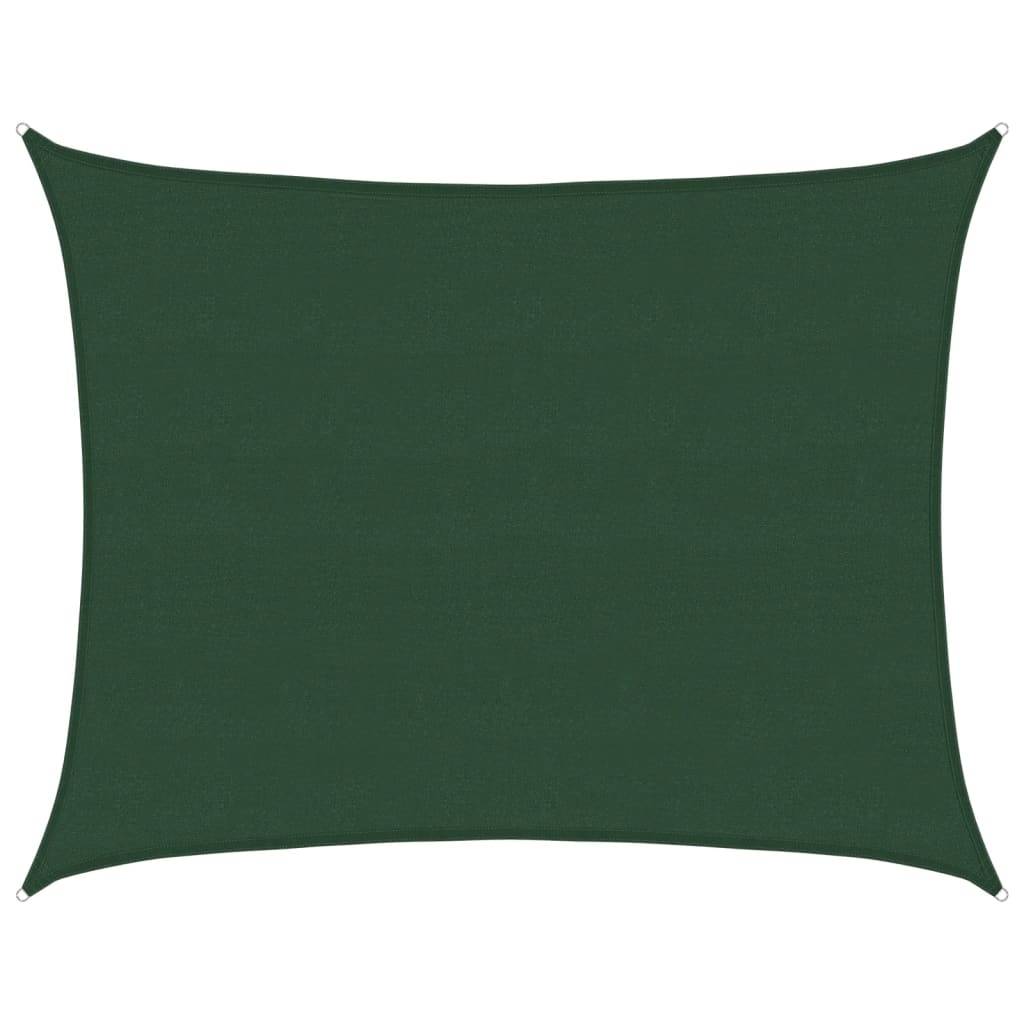 vidaXL Sonnensegel 160 g/m² Dunkelgrün 6x8 m HDPE