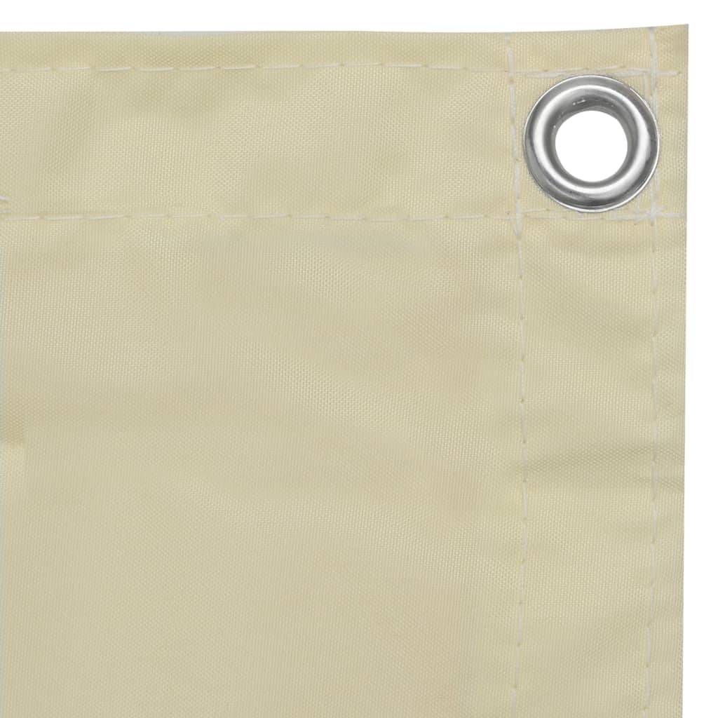 vidaXL Balkon-Sichtschutz Creme 75x500 cm Oxford-Gewebe