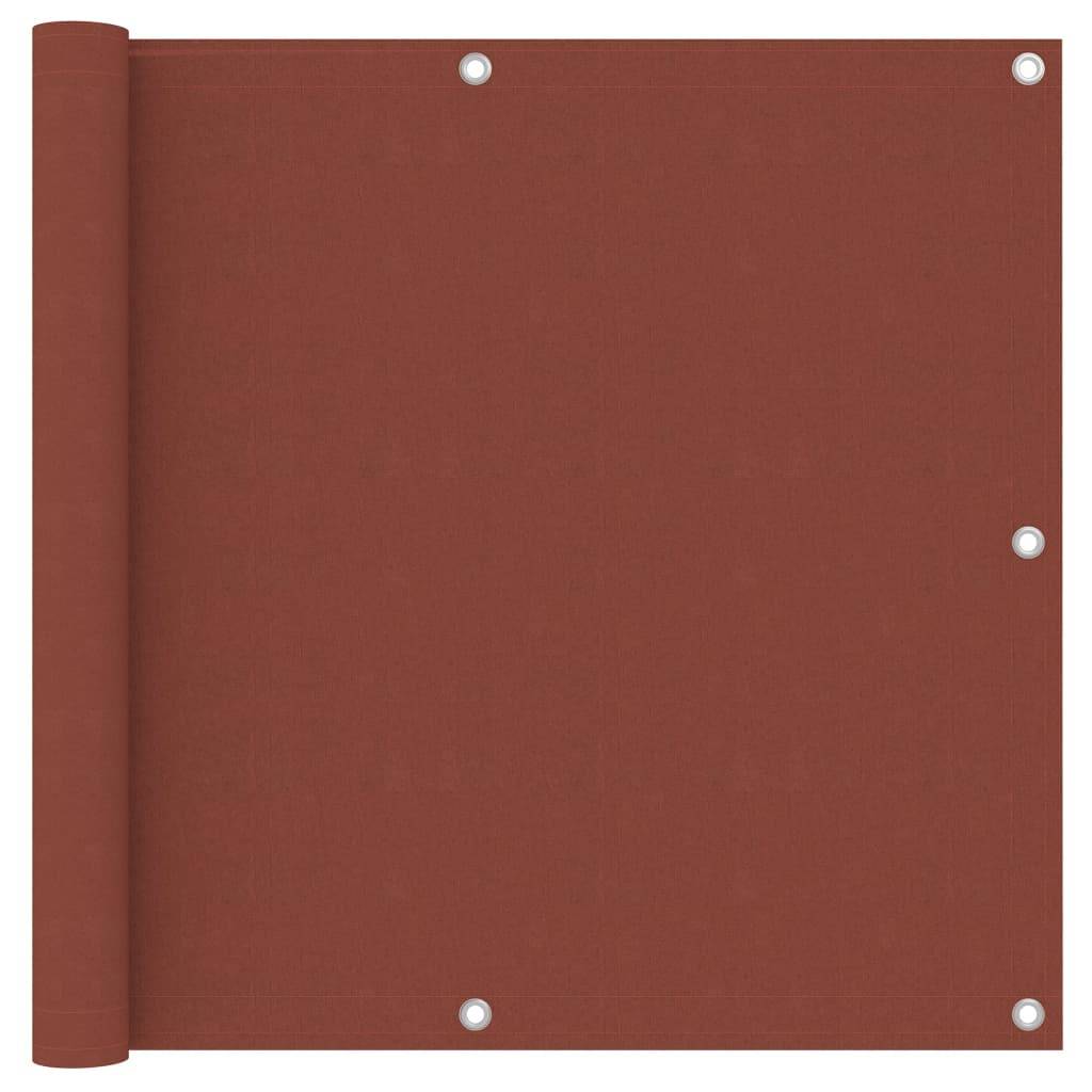 vidaXL Balkon-Sichtschutz Terracotta-Rot 90x500 cm Oxford-Gewebe