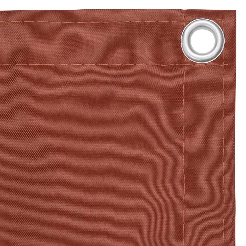 vidaXL Balkon-Sichtschutz Terracotta-Rot 90x500 cm Oxford-Gewebe