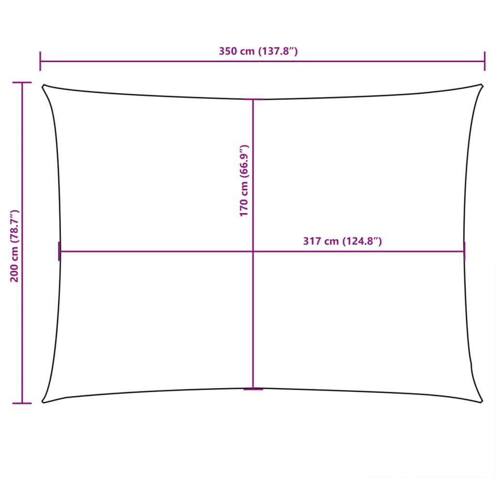 vidaXL Sonnensegel Oxford-Gewebe Rechteckig 2x3,5 m Taupe