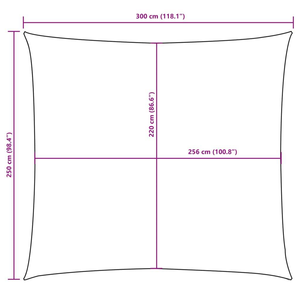 vidaXL Sonnensegel Oxford-Gewebe Rechteckig 2,5x3 m Weiß