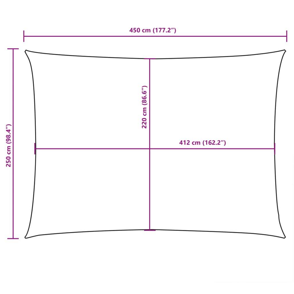 vidaXL Sonnensegel Oxford-Gewebe Rechteckig 2,5x4,5 m Terracotta
