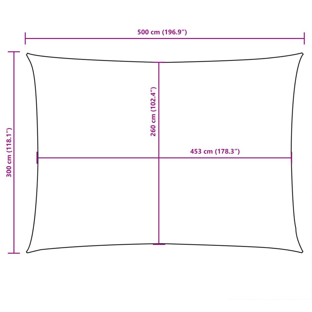 vidaXL Sonnensegel Oxford-Gewebe Rechteckig 3x5 m Dunkelgrün