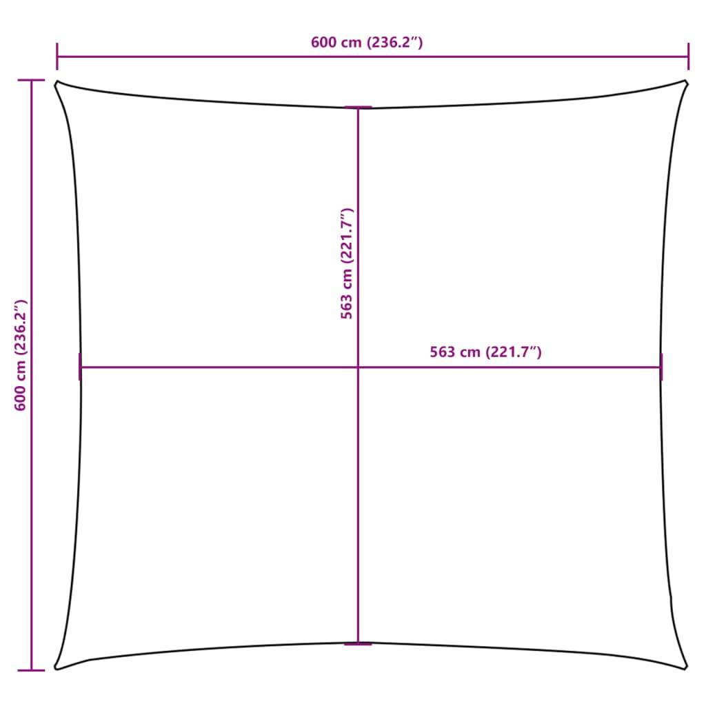 vidaXL Sonnensegel Oxford-Gewebe Quadratisch 6x6 m Blau