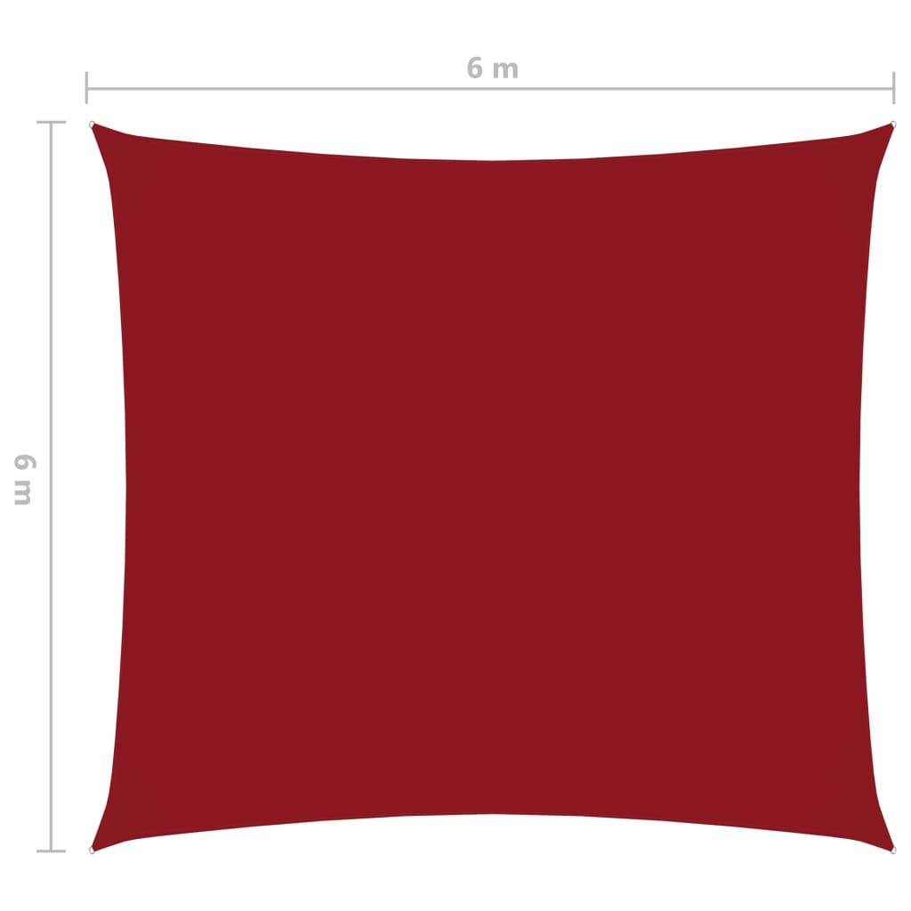vidaXL Sonnensegel Oxford-Gewebe Quadratisch 6x6 m Rot