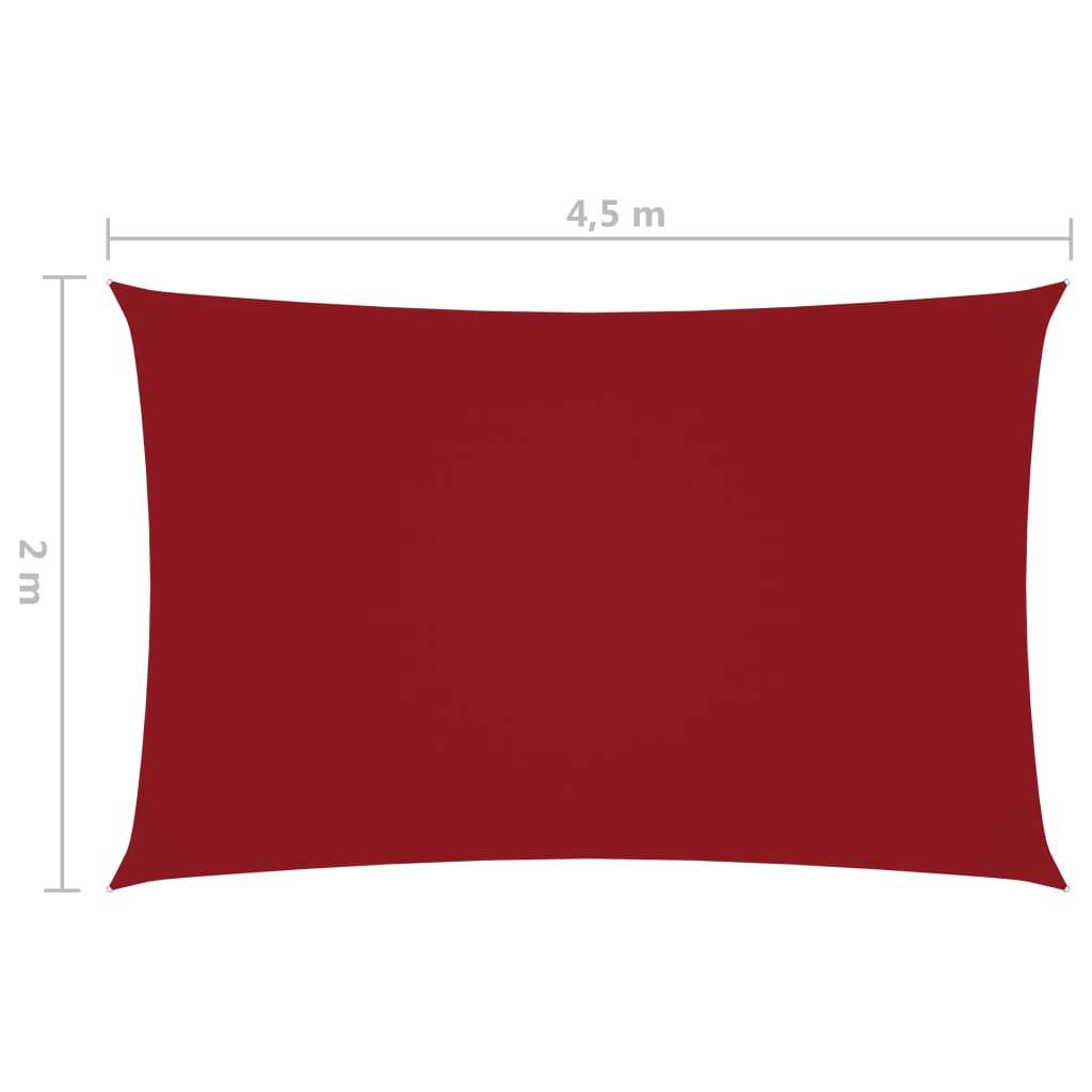 vidaXL Sonnensegel Oxford-Gewebe Rechteckig 2x4,5 m Rot