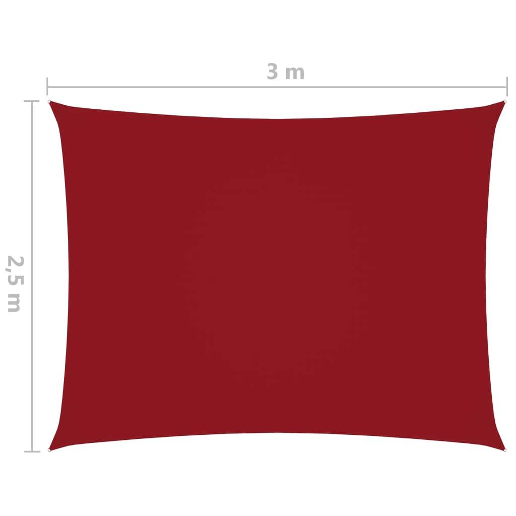 vidaXL Sonnensegel Oxford-Gewebe Rechteckig 2,5x3 m Rot