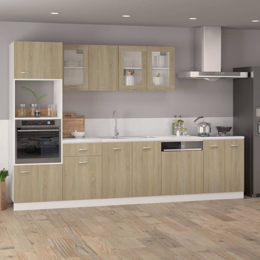 vidaXL Hängeglasschrank Lyon Sonoma-Eiche 40x31x60 cm Holzwerkstoff