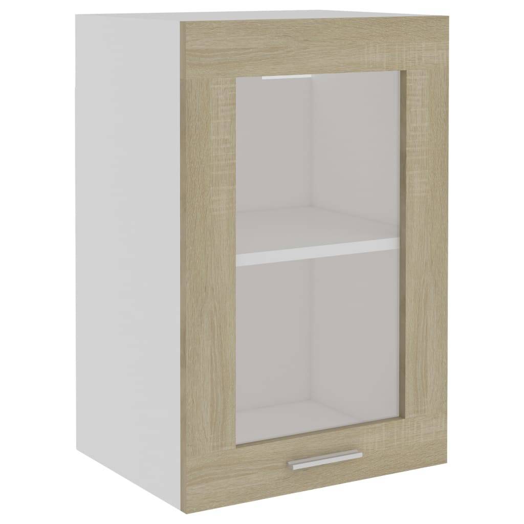 vidaXL Hängeglasschrank Lyon Sonoma-Eiche 40x31x60 cm Holzwerkstoff