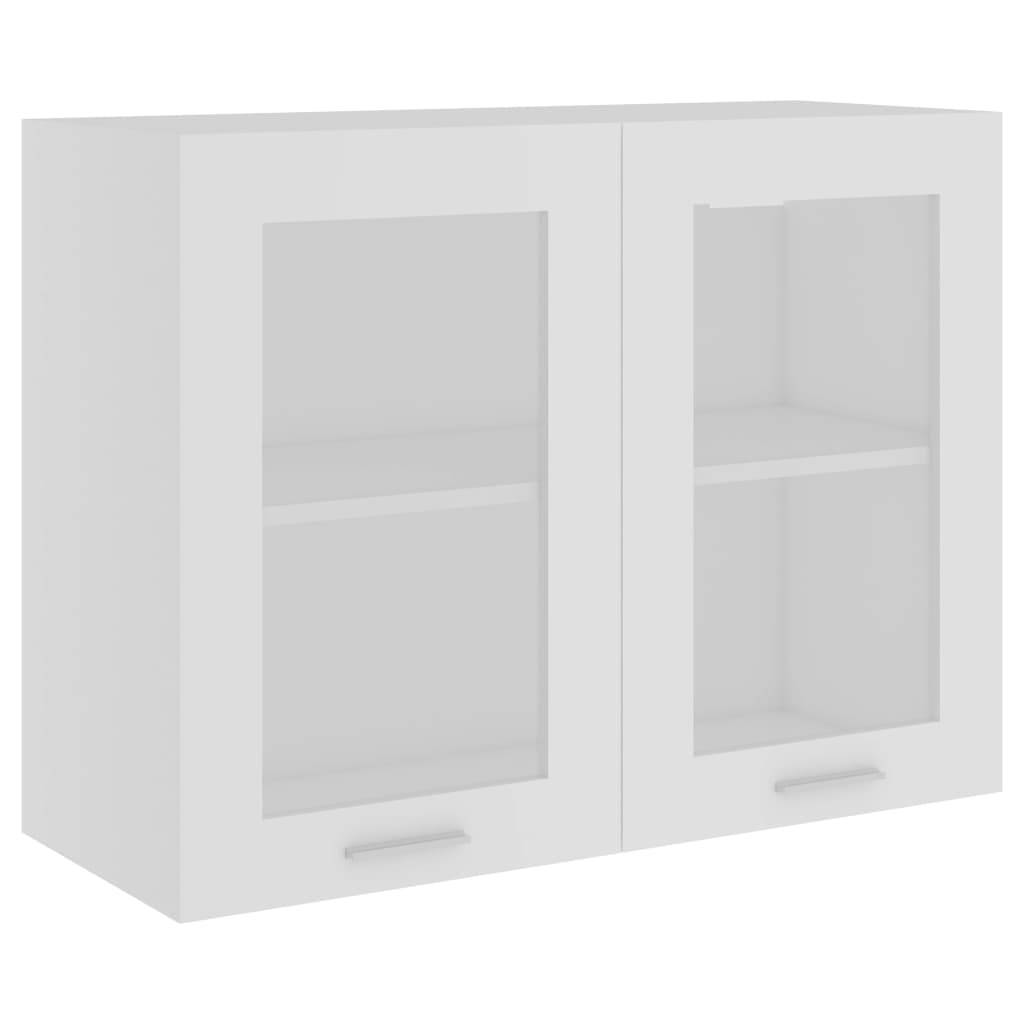 vidaXL Hängeglasschrank Lyon Weiß 80x31x60 cm Holzwerkstoff