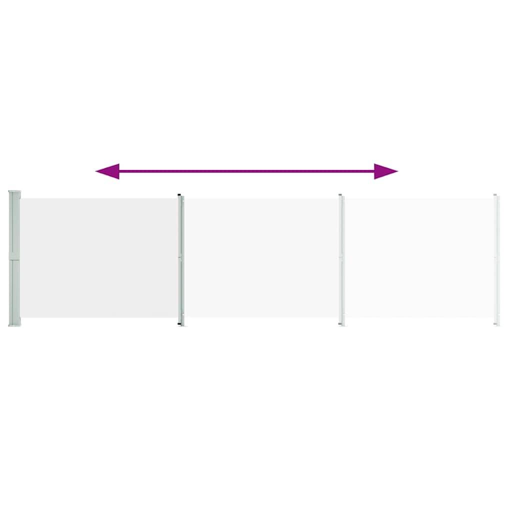 vidaXL Seitenmarkise Ausziehbar 600x160 cm Creme