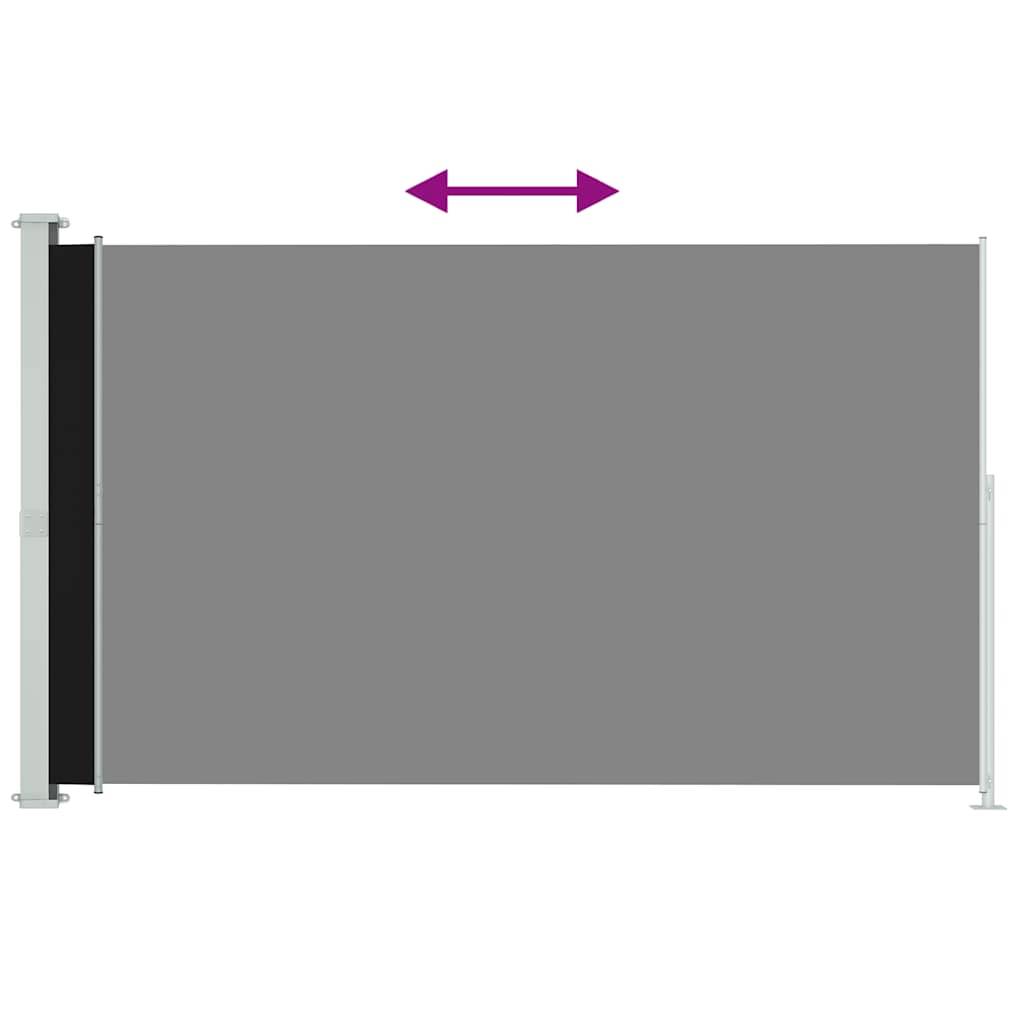 vidaXL Seitenmarkise Ausziehbar 180x300 cm Schwarz