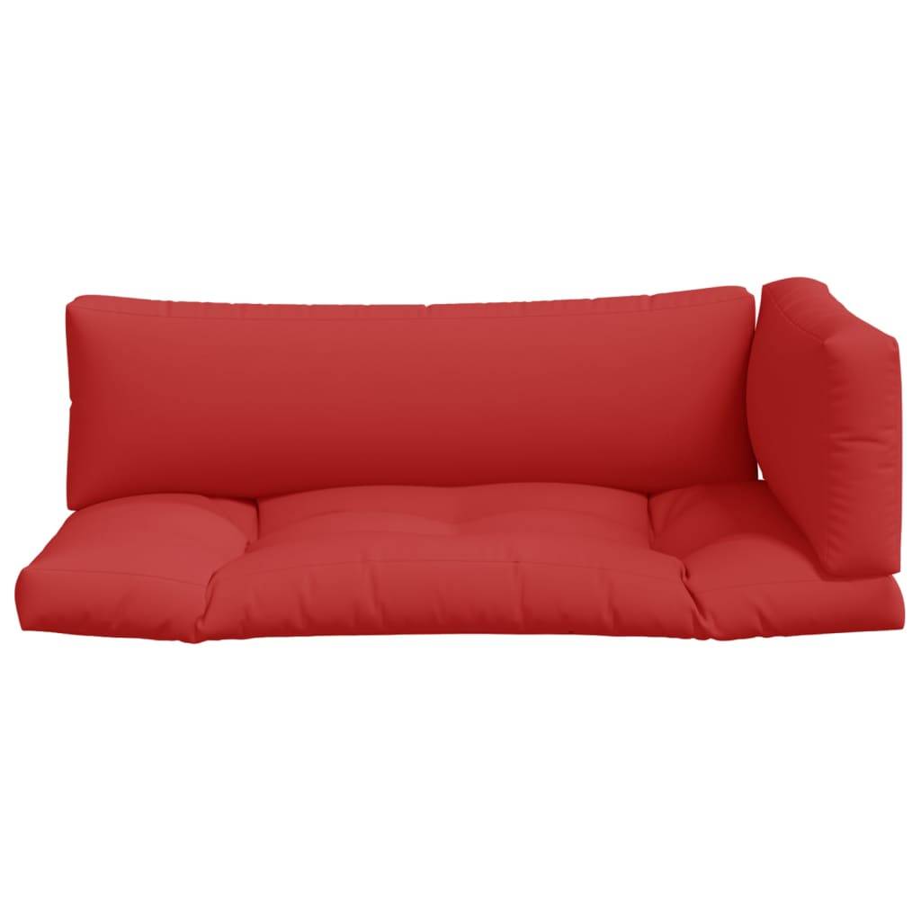 vidaXL Palettenkissen 3-tlg. Rot Stoff