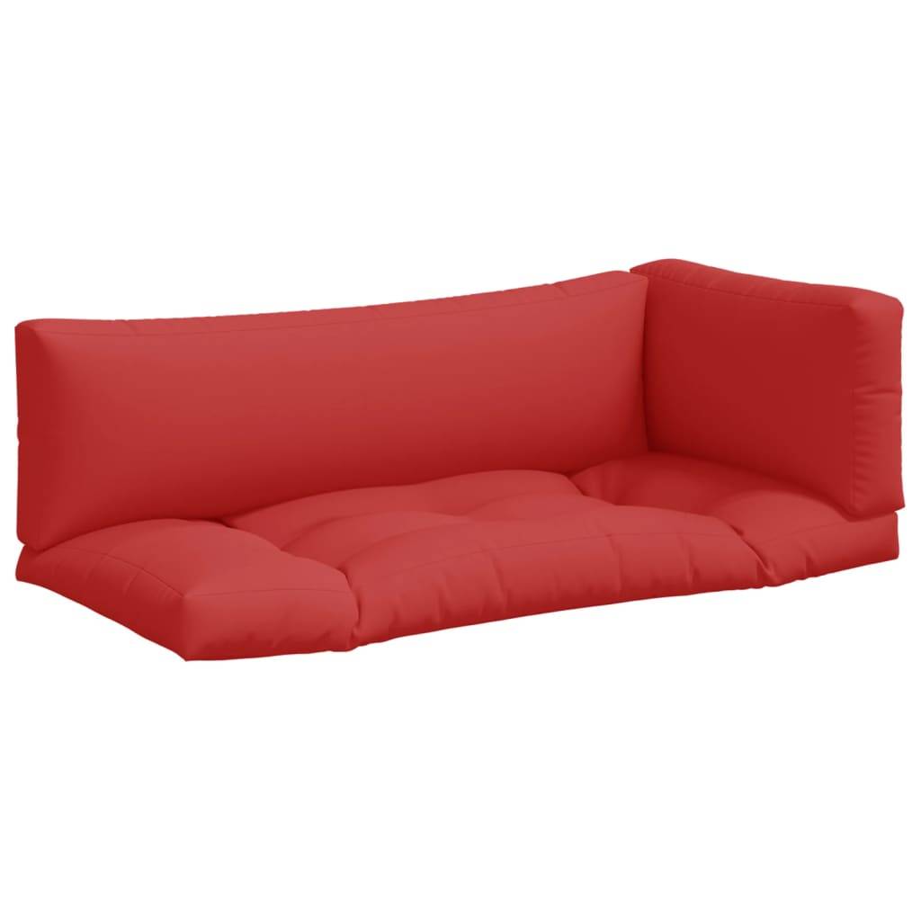 vidaXL Palettenkissen 3-tlg. Rot Stoff