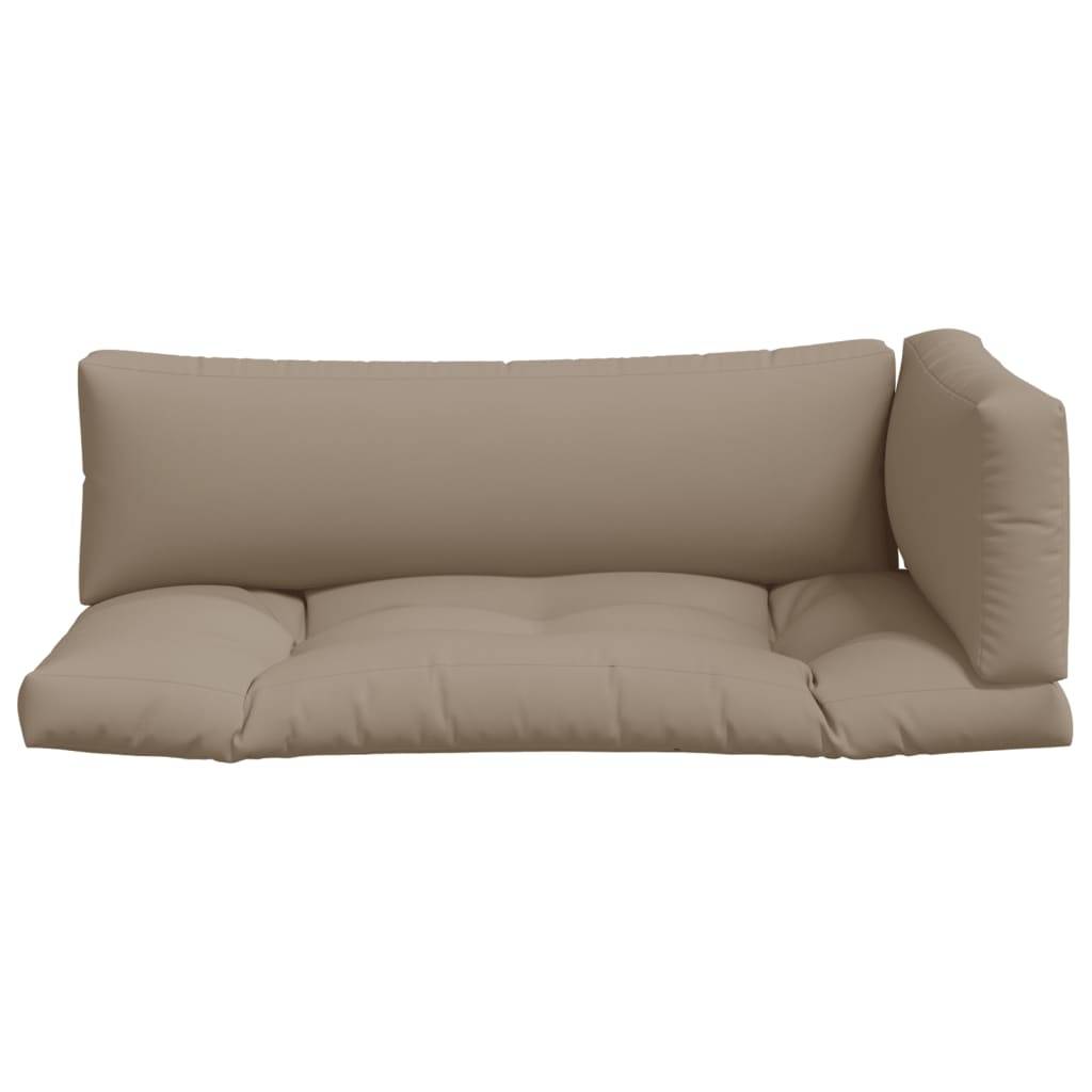 vidaXL Palettenkissen 3-tlg. Taupe Stoff