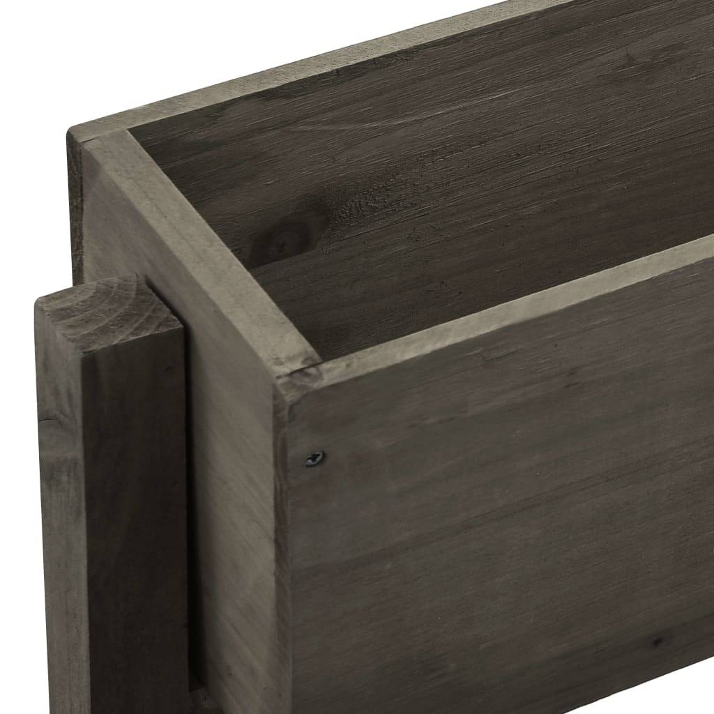 vidaXL Pflanzkübel Klappbar Grau 60x14x75 cm Massivholz Tanne