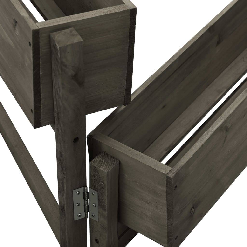 vidaXL Pflanzkübel Klappbar Grau 60x14x75 cm Massivholz Tanne
