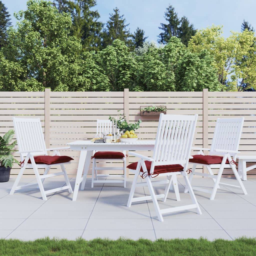 vidaXL Palettenkissen 4 Stk. Weinrot 50x50x7 cm Oxford-Gewebe