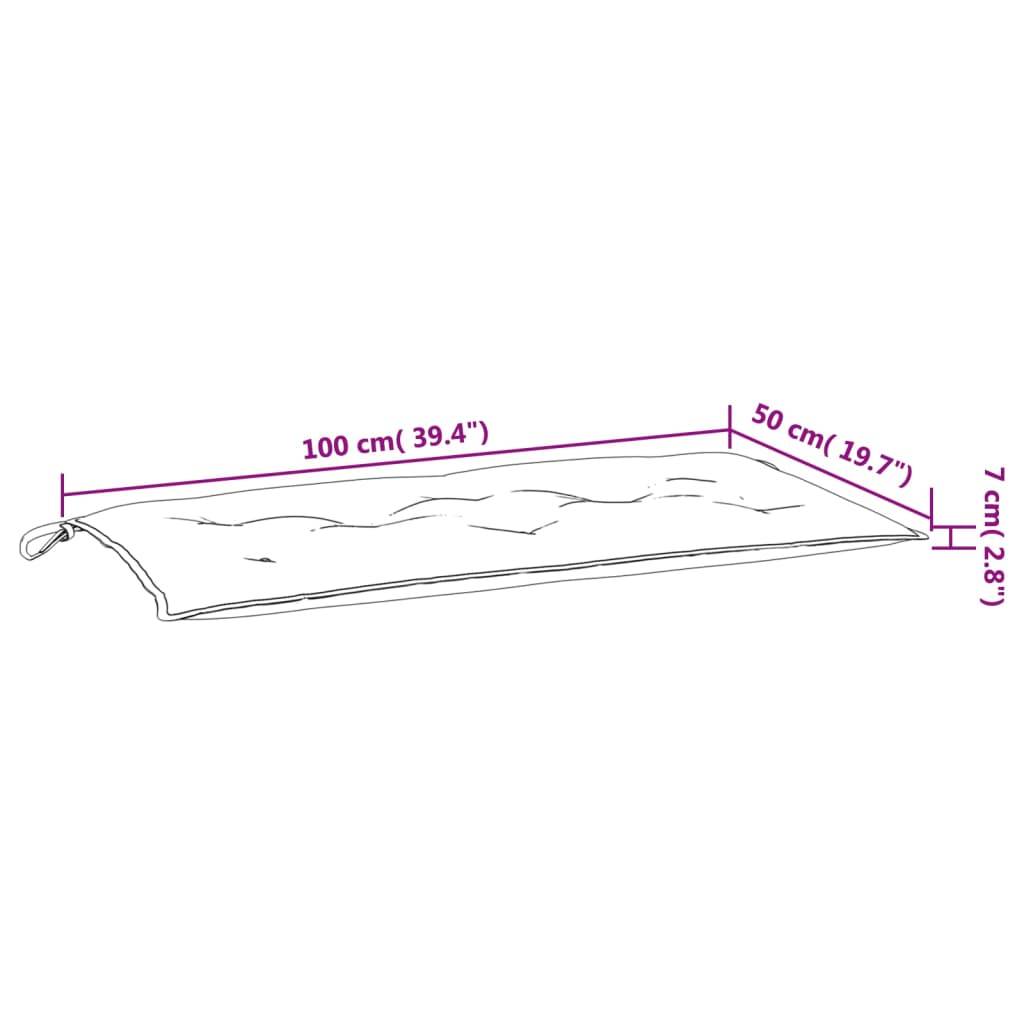 vidaXL Gartenbank-Auflagen 2 Stk. Schwarz 100x50x7 cm Oxford-Gewebe