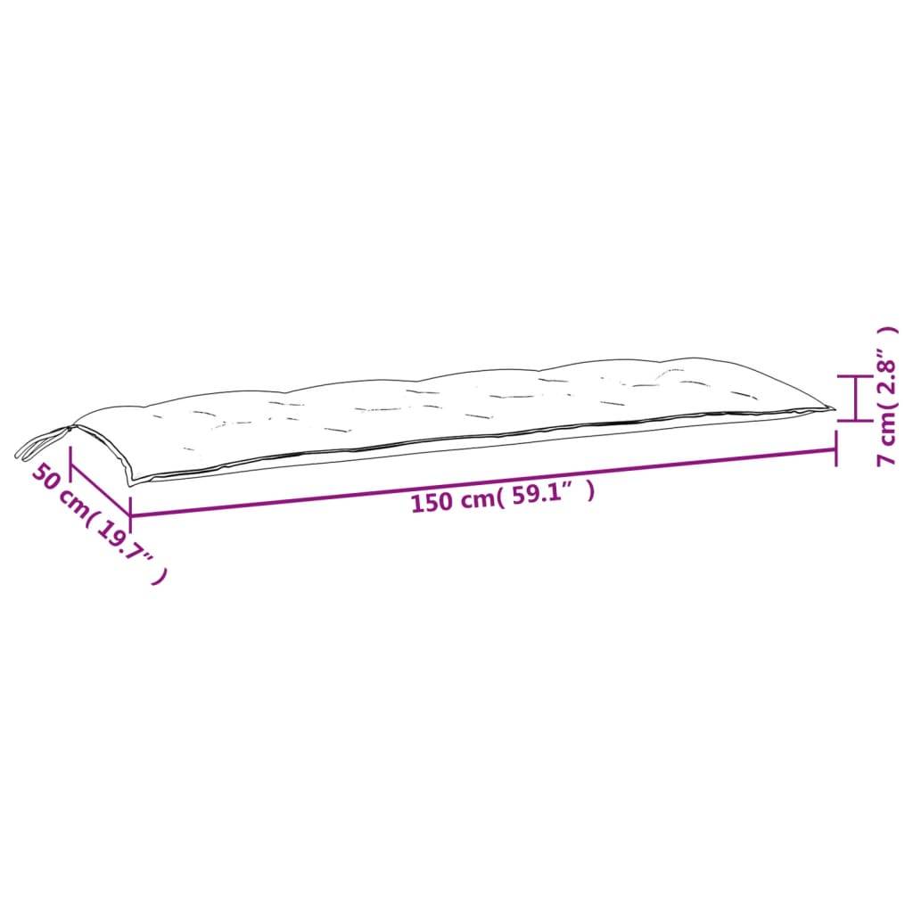 vidaXL Gartenbank-Auflage Hellblau 150x50x7 cm Oxford-Gewebe