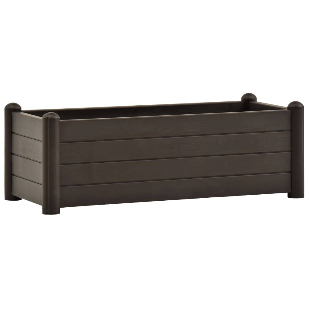 vidaXL Garten-Hochbeet PP Mokka 100x43x35 cm