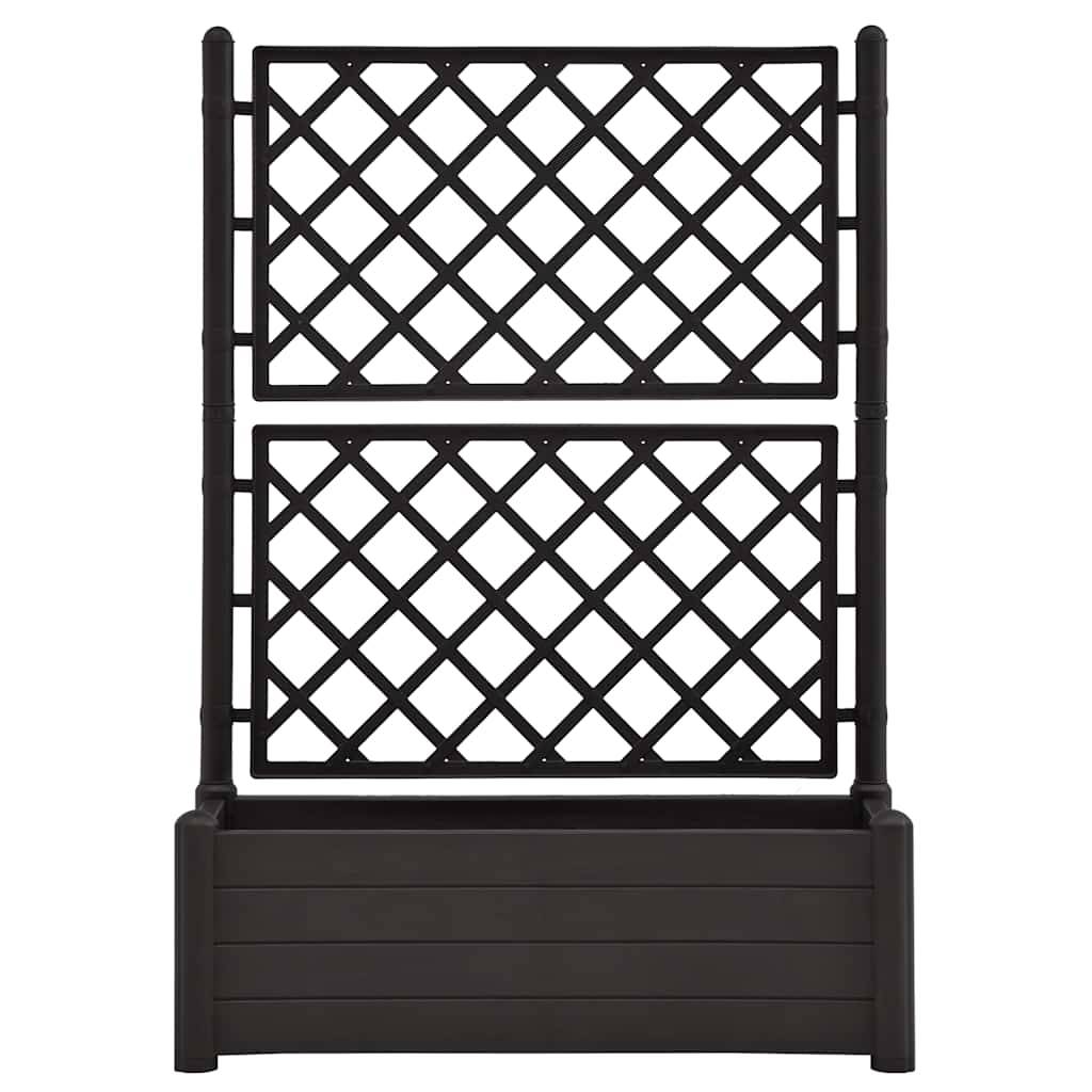 vidaXL Pflanzkübel mit Spalier 100x43x142 cm PP Anthrazit