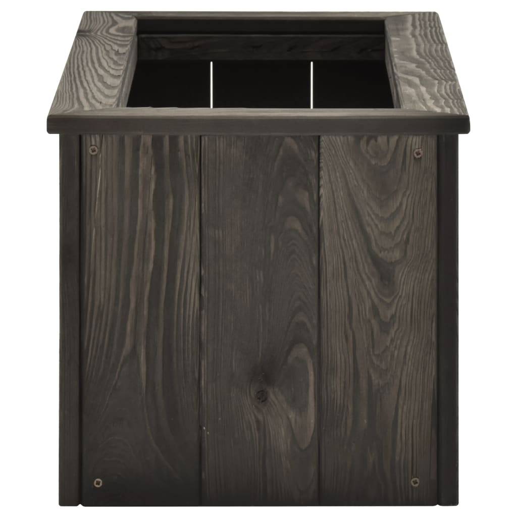 vidaXL Hochbeet Dunkelgrau 74x32x30 cm Kiefer Massivholz