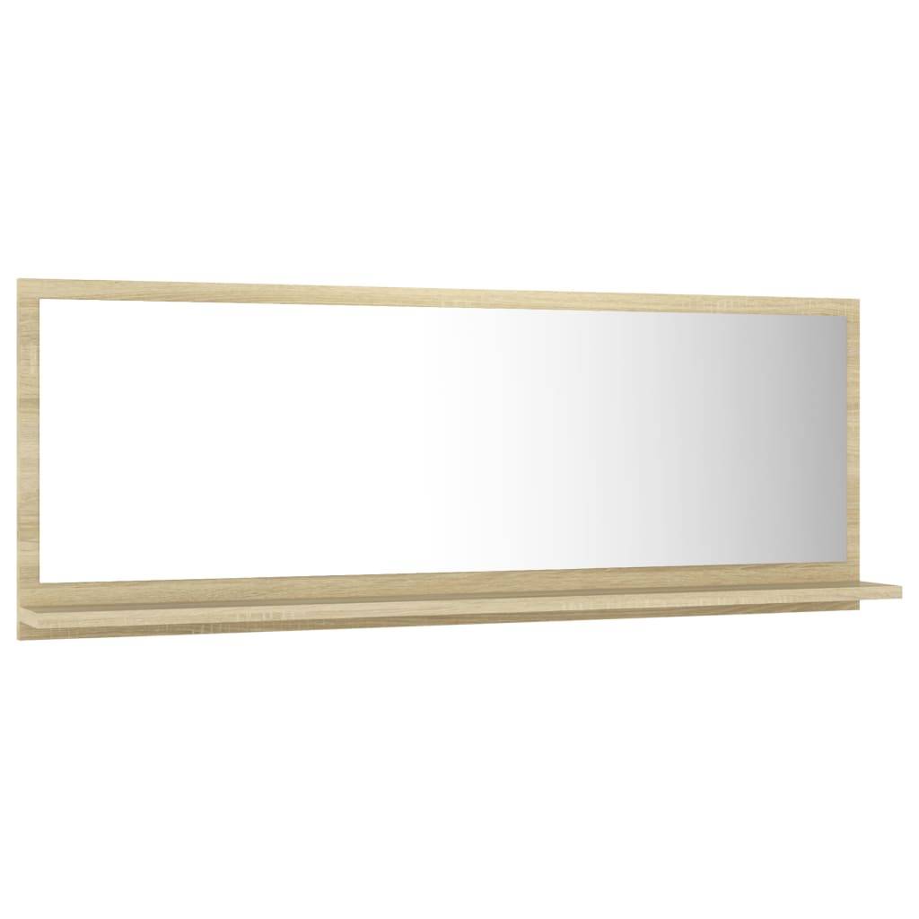 vidaXL Badspiegel Sonoma-Eiche 100x10,5x37 cm Holzwerkstoff