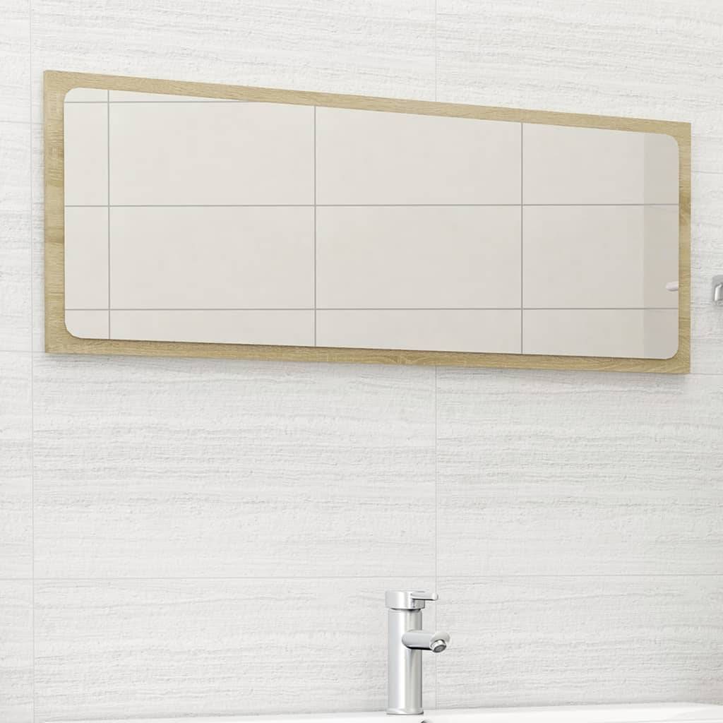 vidaXL Badspiegel Sonoma-Eiche 100x1,5x37 cm Holzwerkstoff
